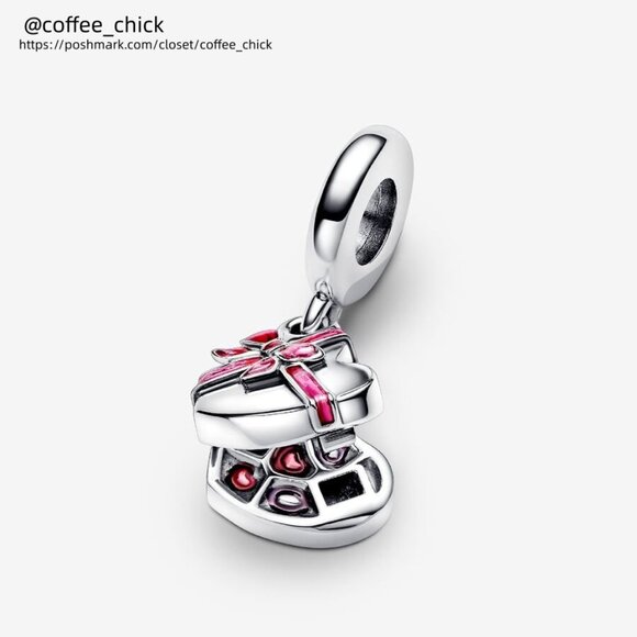 Pandora Openable Heart Chocolate Gift Box Dangle Charm - Picture 2 of 2